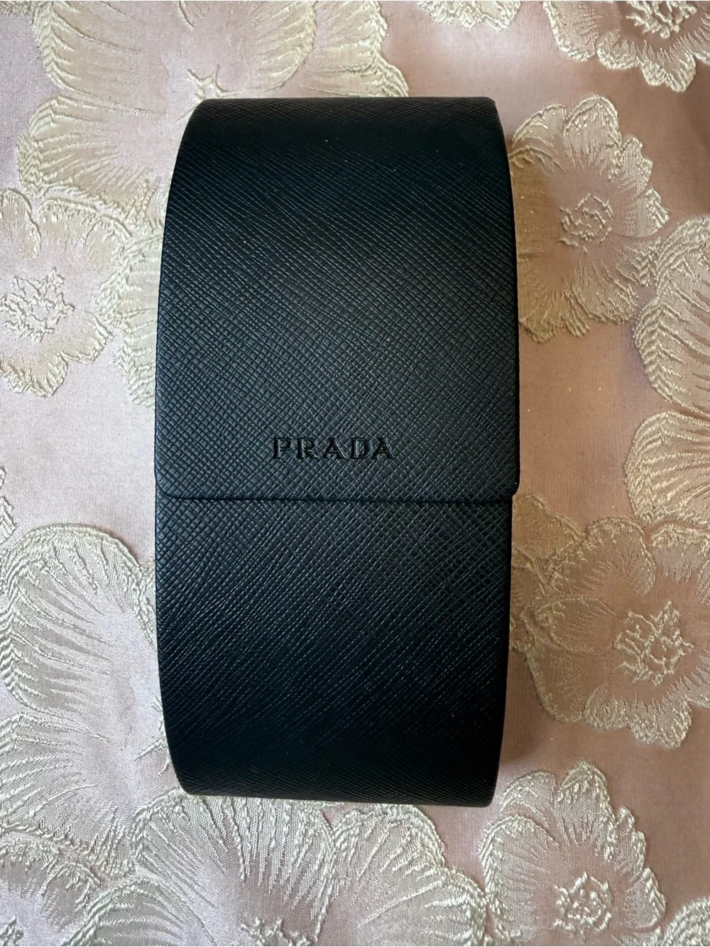 Prada SPR 19M Sunglasses Translucent Black Rectangle Cat Eye Made in Italy